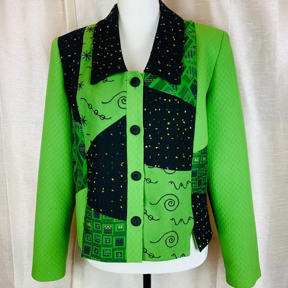 Vintage 80s CanvasBacks Color Block Blazer